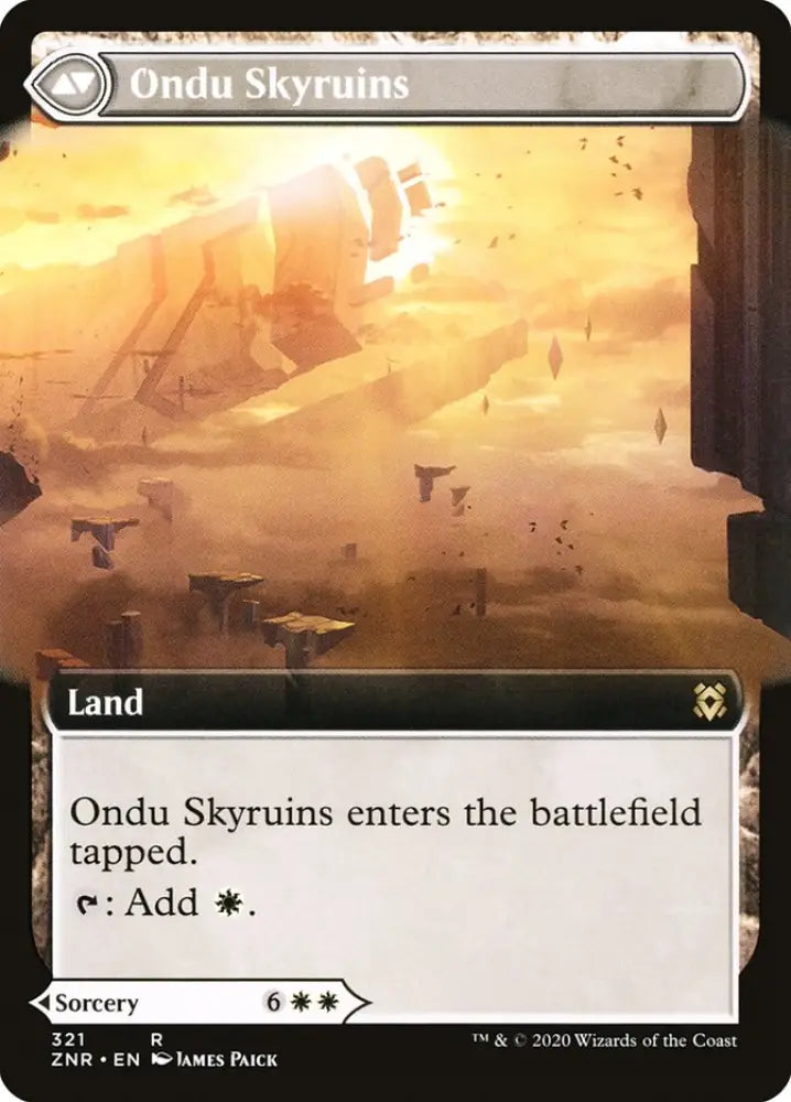 Ondu Inversion // Ondu Skyruins (Extended Art) [Zendikar Rising] - MTG Single