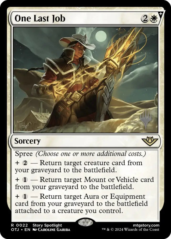 One Last Job (Promo Pack) [Outlaws of Thunder Junction Promos] - MTG Single