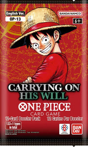 One Piece CG OP-13 Carrying on His Will Booster Box - One Piece Card Game Sealed