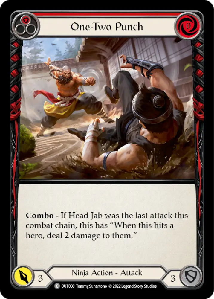 One-Two Punch (Red) [Outsiders] Rainbow Foil - Flesh And Blood Single