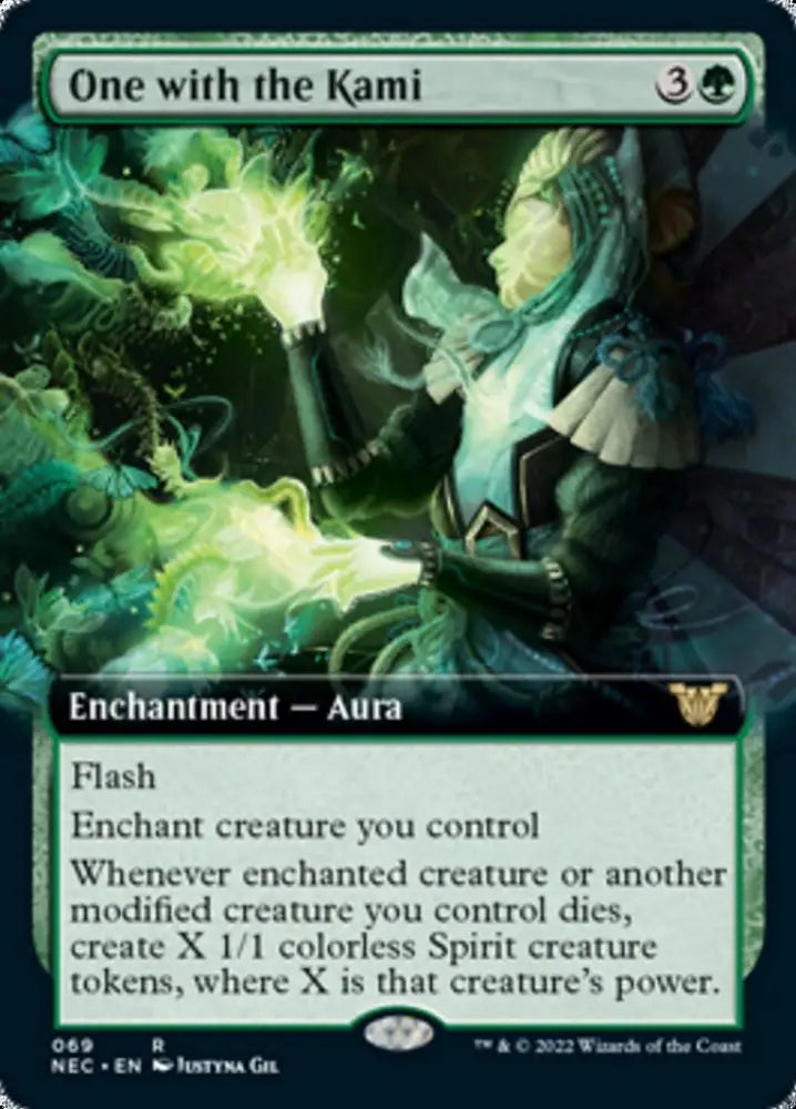 One with the Kami (Extended Art) [Kamigawa: Neon Dynasty Commander] - MTG Single