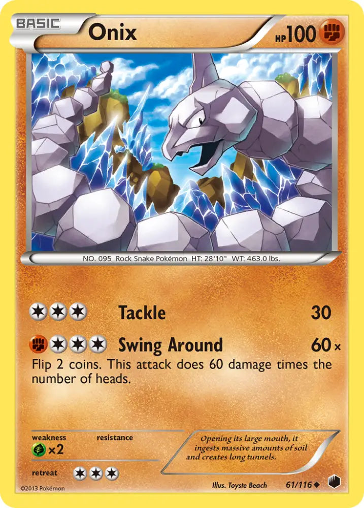 Onix (61/116) [Black & White: Plasma Freeze] - Pokemon Single