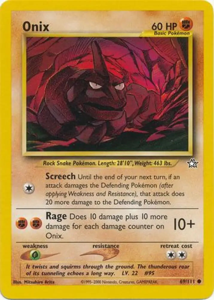 Onix (69/111) [Neo Genesis Unlimited] - Pokemon Single