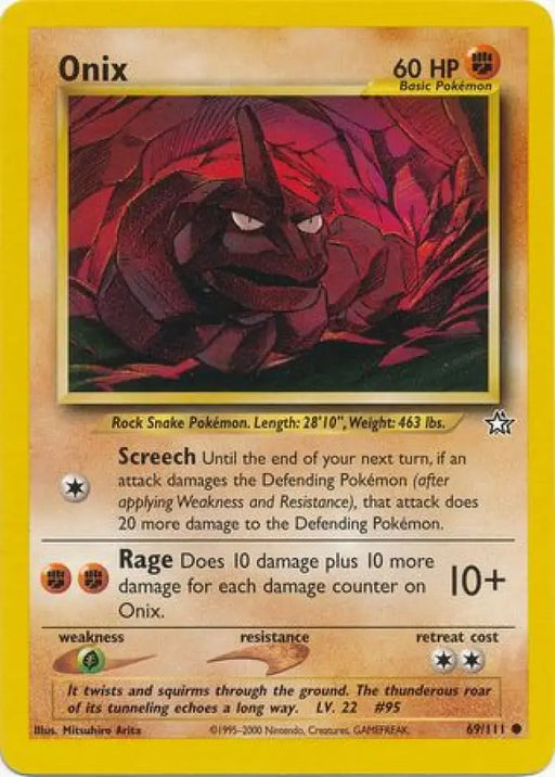Onix (69/111) [Neo Genesis Unlimited] - Pokemon Single