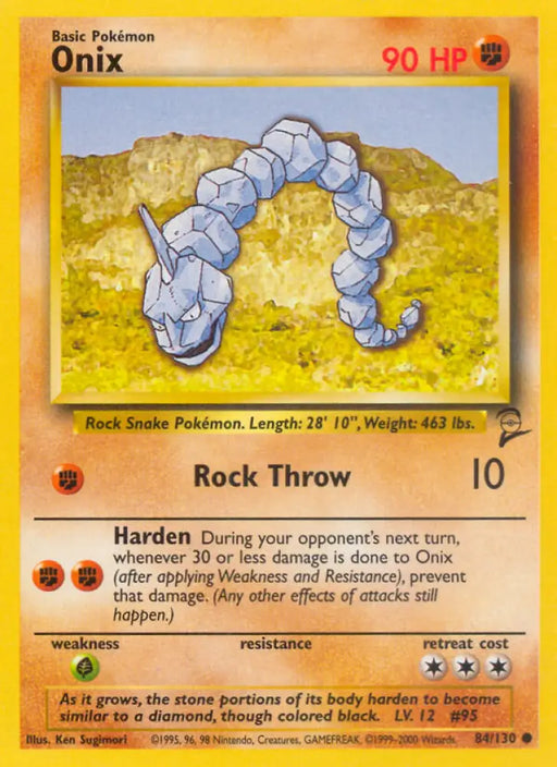Onix (84/130) [Base Set 2] - Pokemon Single