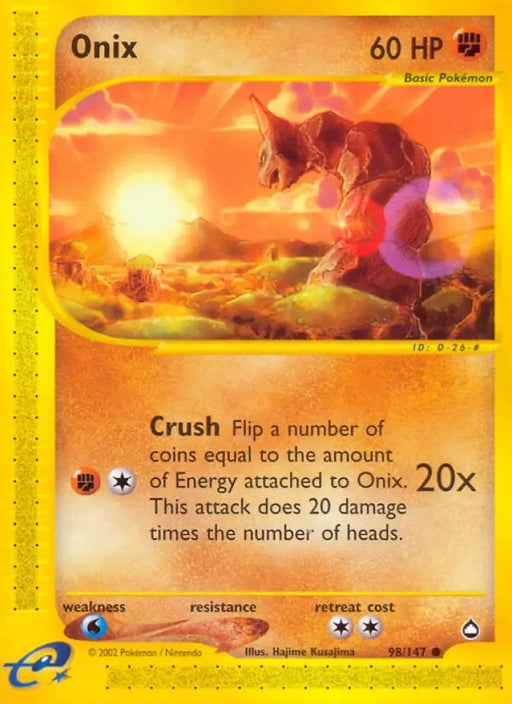 Onix (98/147) [Aquapolis] - Pokemon Single