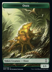 Ooze (025) // Treasure (015) Double-Sided Token [Streets of New Capenna Commander Tokens] - MTG Single