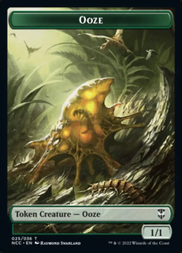 Ooze (025) // Treasure (015) Double-Sided Token [Streets of New Capenna Commander Tokens] - MTG Single