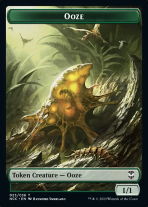Ooze (025) // Treasure (015) Double-Sided Token [Streets of New Capenna Commander Tokens] - MTG Single