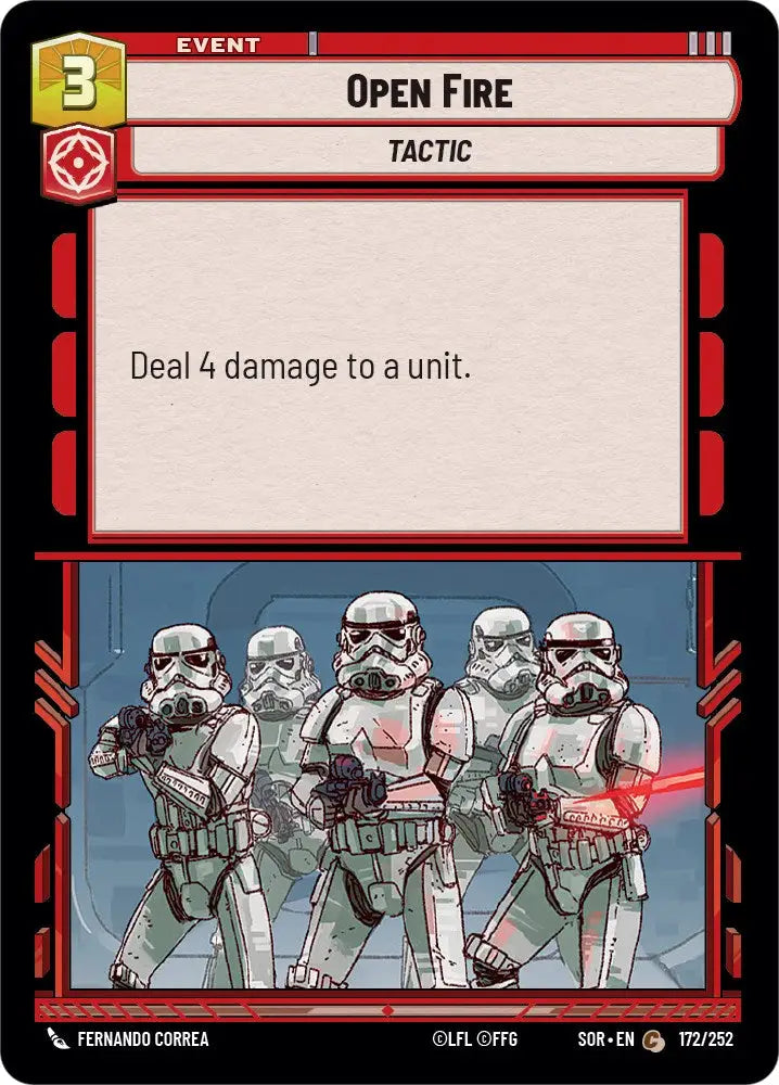 Open Fire (172/252) [Spark of Rebellion] - Star Wars: Unlimited Single