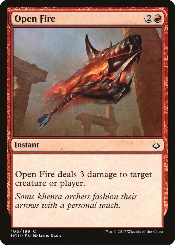 Open Fire [Hour of Devastation] - MTG Single