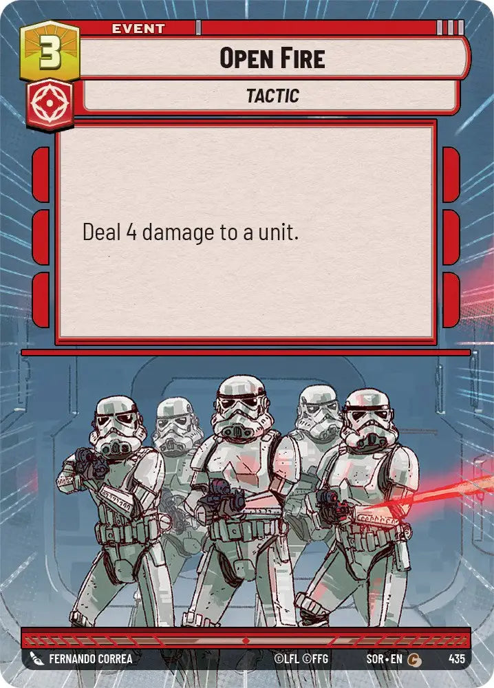 Open Fire (Hyperspace) (435) [Spark of Rebellion] - Star Wars: Unlimited Single