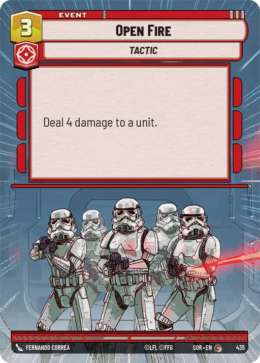 Open Fire (Hyperspace) (435) [Spark of Rebellion] - Star Wars: Unlimited Single