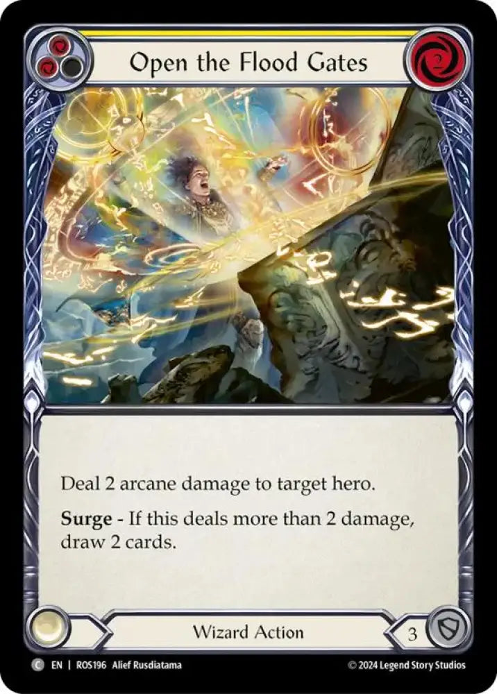 Open the Flood Gates (Yellow) [Rosetta] Rainbow Foil - Flesh And Blood Single