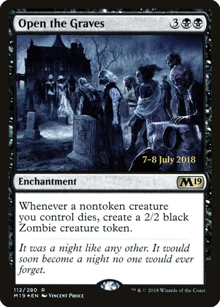 Open the Graves [Core Set 2019 Prerelease Promos] - MTG Single