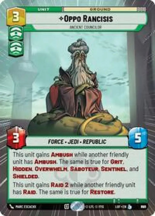 Oppo Rancisis - Ancient Councilor (Hyperspace Foil) (845) [Legends of the Force]