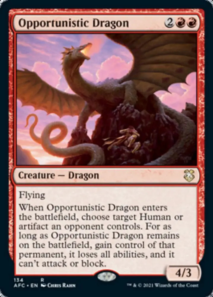 Opportunistic Dragon [Dungeons & Dragons: Adventures in the Forgotten Realms Commander] - MTG Single