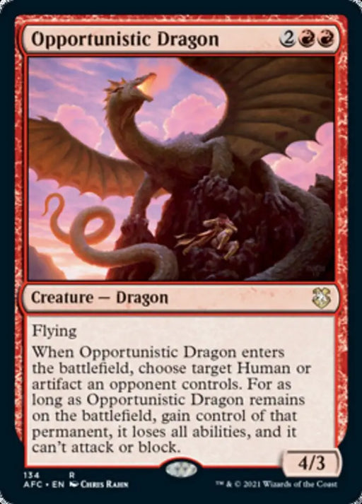 Opportunistic Dragon [Dungeons & Dragons: Adventures in the Forgotten Realms Commander] - MTG Single