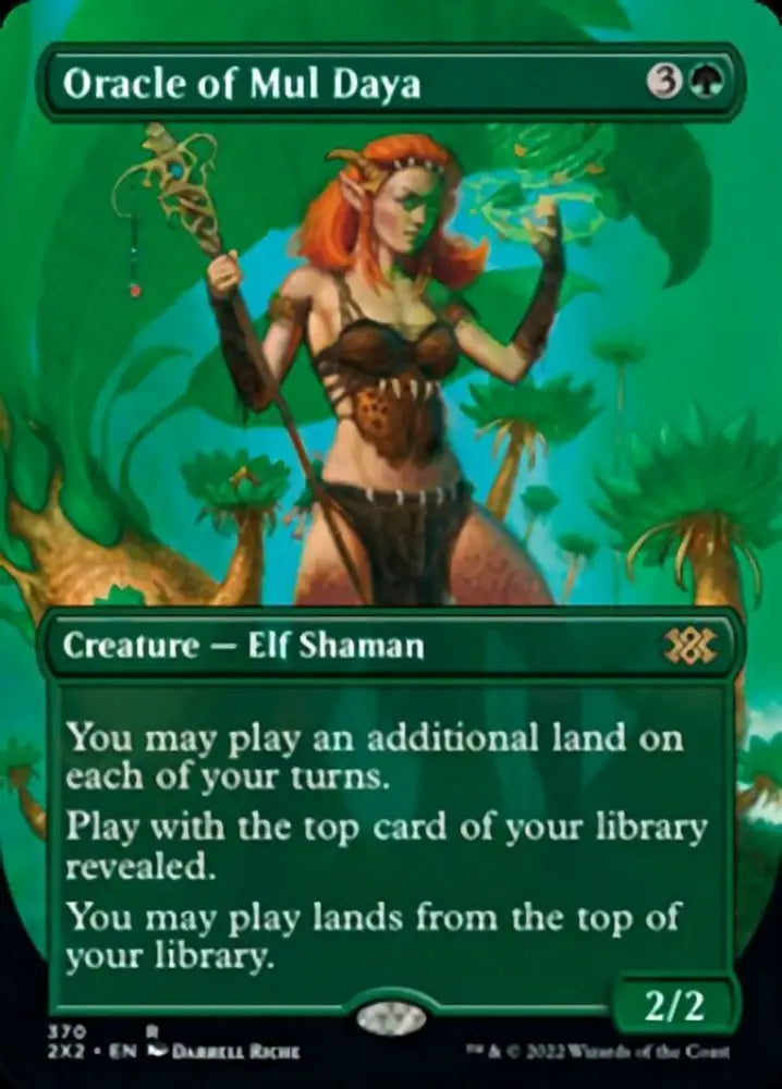 Oracle of Mul Daya (Borderless Alternate Art) [Double Masters 2022] - MTG Single