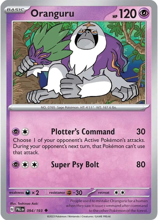 Oranguru (094/193) [Scarlet & Violet: Paldea Evolved] - Pokemon Single