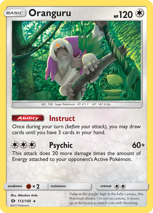 Oranguru (113/149) [Sun & Moon: Base Set] - Pokemon Single