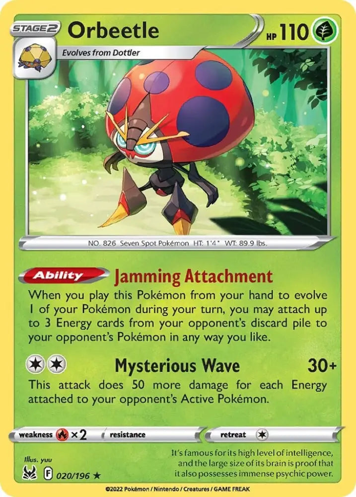 Orbeetle (020/196) [Sword & Shield: Lost Origin] - Pokemon Single
