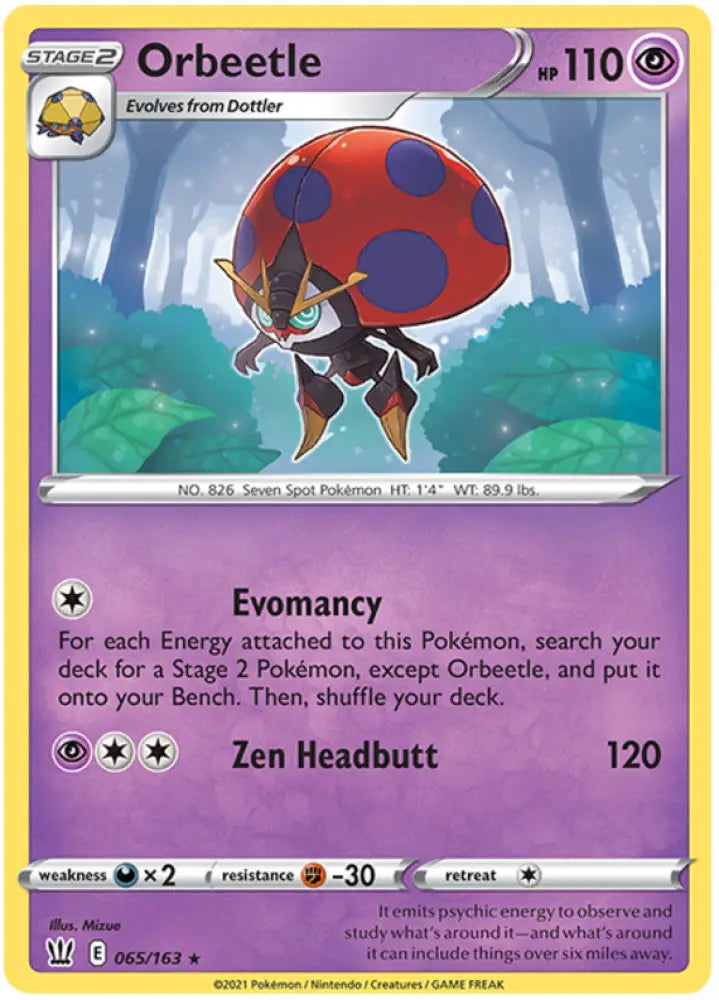 Orbeetle (065/163) [Sword & Shield: Battle Styles] - Pokemon Single