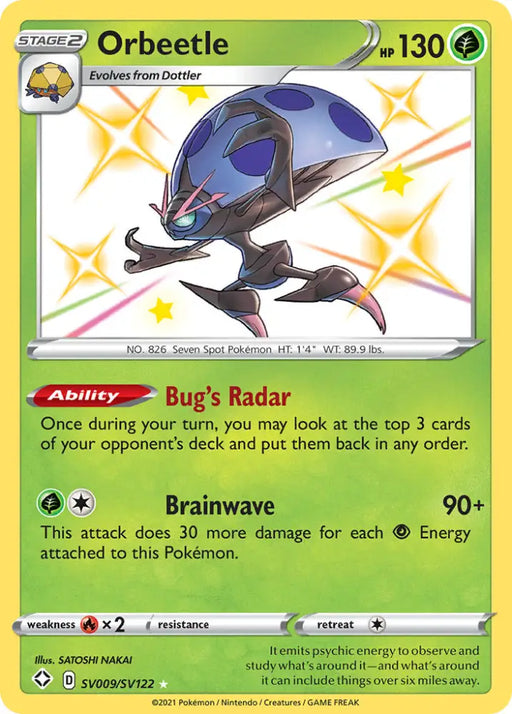 Orbeetle (SV009/SV122) [Sword & Shield: Shining Fates] - Pokemon Single