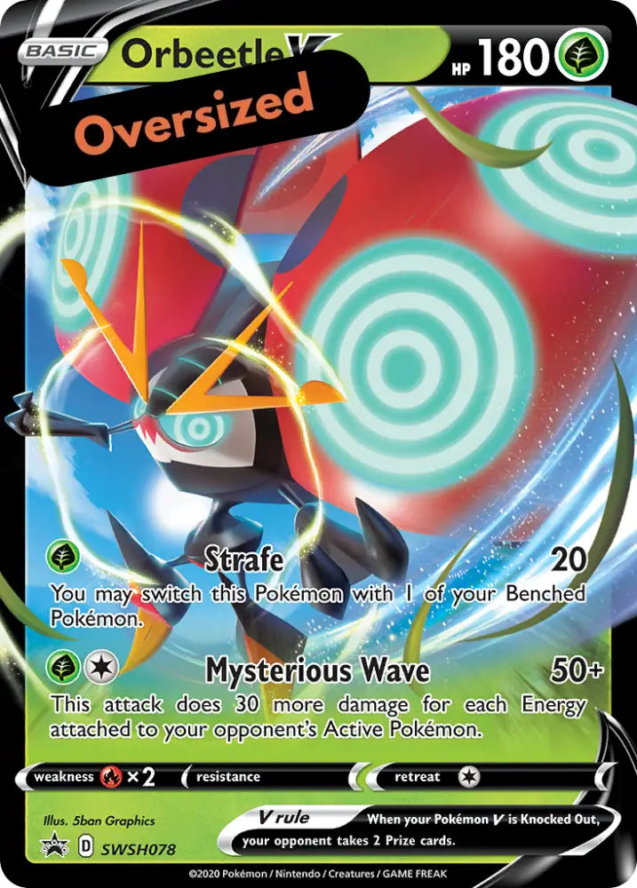 Orbeetle V (SWSH078) (Jumbo Card) [Sword & Shield: Black Star Promos] - Pokemon Single