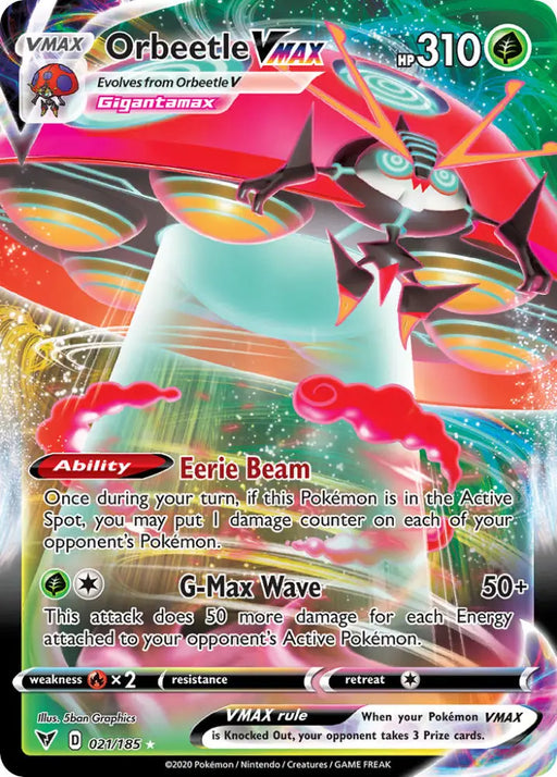 Orbeetle VMAX (021/185) [Sword & Shield: Vivid Voltage] - Pokemon Single