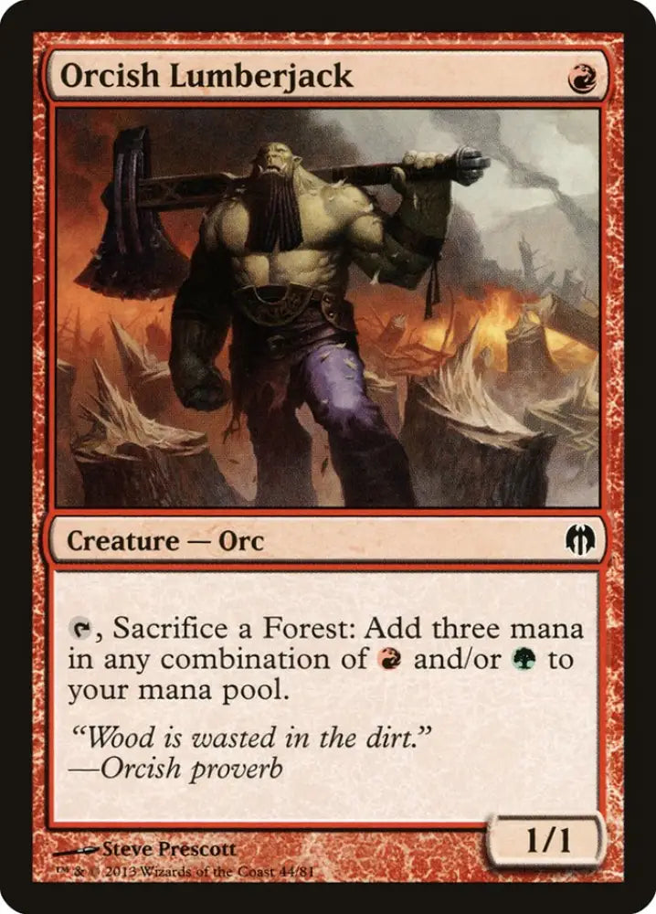 Orcish Lumberjack [Duel Decks: Heroes vs. Monsters] - MTG Single