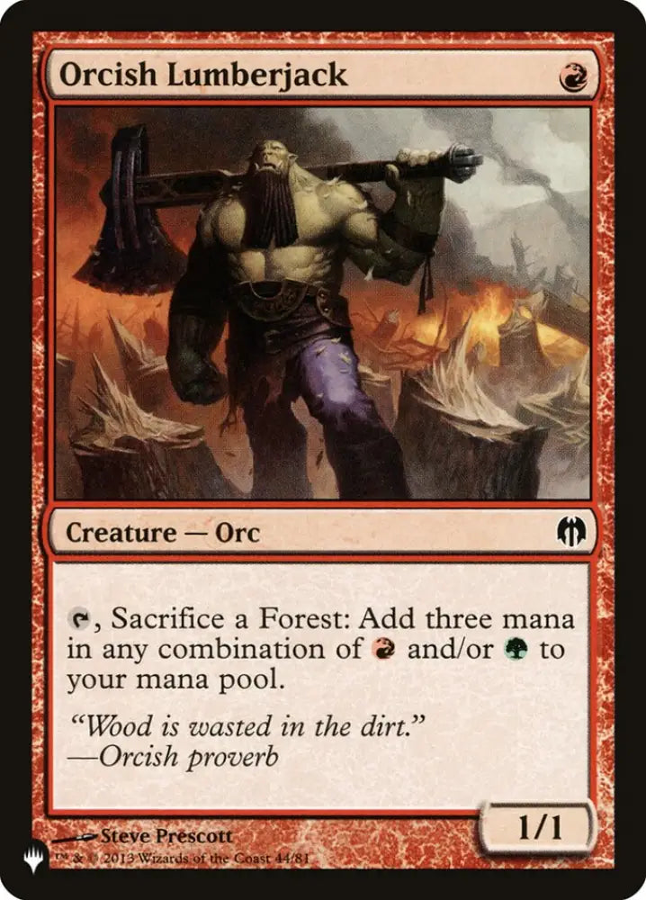 Orcish Lumberjack [The List] - MTG Single