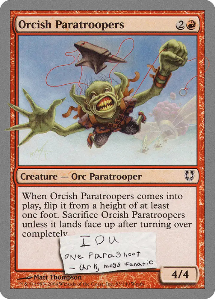 Orcish Paratroopers [Unhinged] - MTG Single