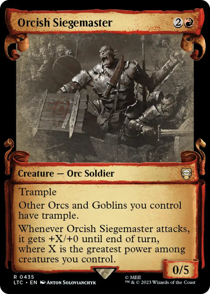 Orcish Siegemaster [The Lord of the Rings: Tales of Middle-Earth Commander Showcase Scrolls] - MTG Single