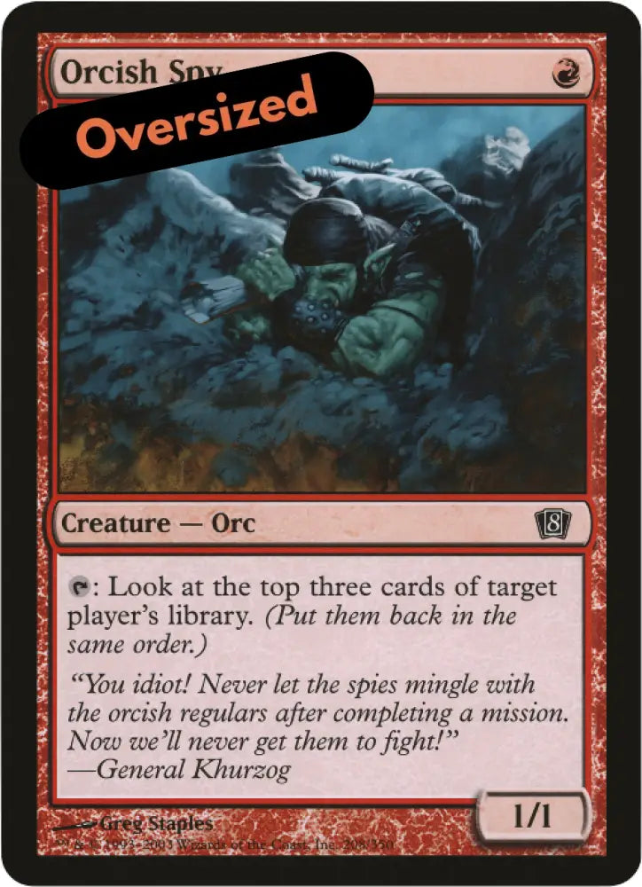 Orcish Spy (Oversized) [Eighth Edition Box Topper] - MTG Single