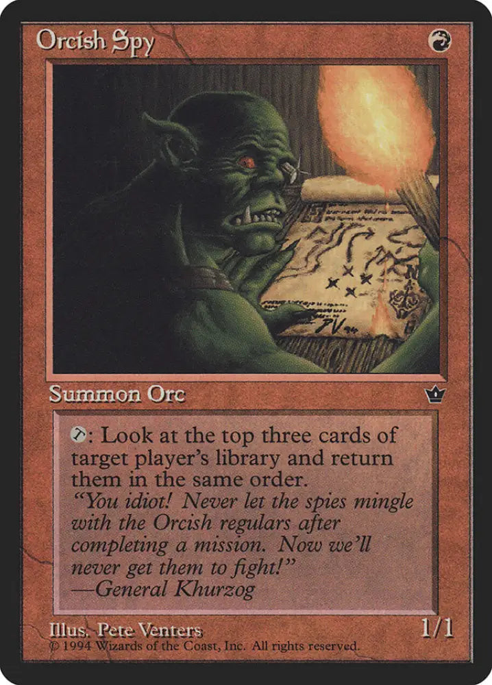 Orcish Spy (Pete Venters) [Fallen Empires] - MTG Single