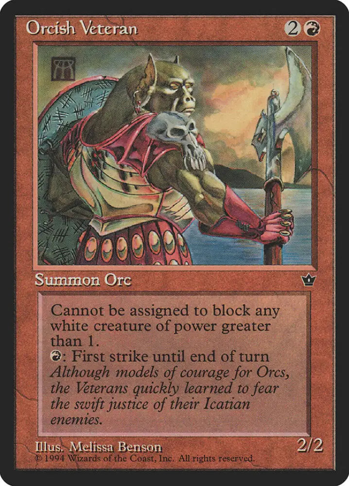 Orcish Veteran (Melissa A. Benson) [Fallen Empires] - MTG Single