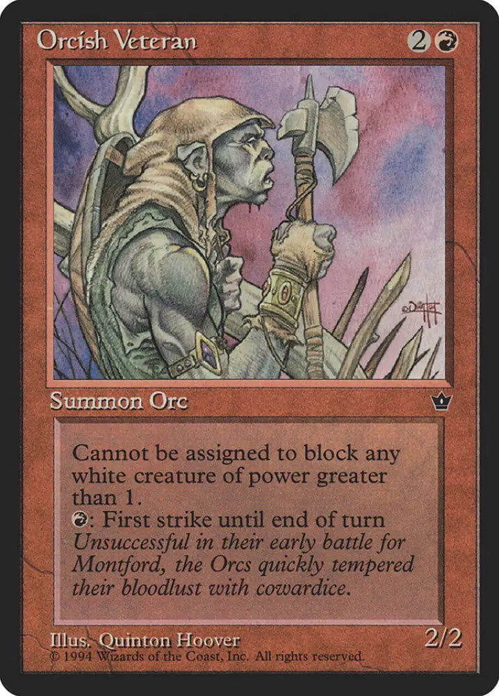 Orcish Veteran (Quinton Hoover) [Fallen Empires] - MTG Single