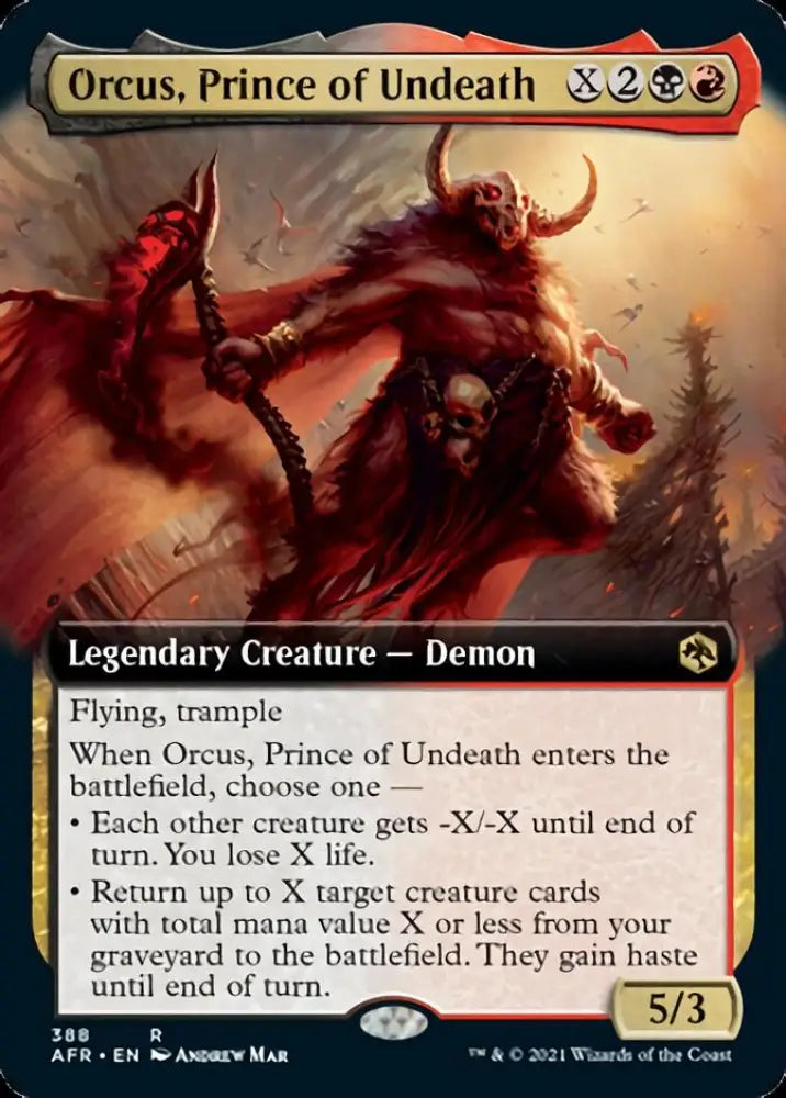 Orcus Prince of Undeath (Extended Art) [Dungeons & Dragons: Adventures in the Forgotten Realms] - MTG Single