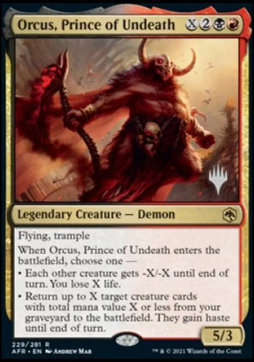Orcus Prince of Undeath (Promo Pack) [Dungeons & Dragons: Adventures in the Forgotten Realms Promos] - MTG Single