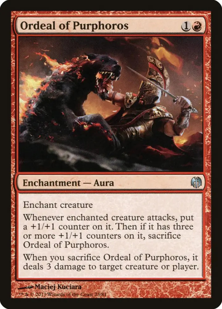 Ordeal of Purphoros [Duel Decks: Heroes vs. Monsters] - MTG Single