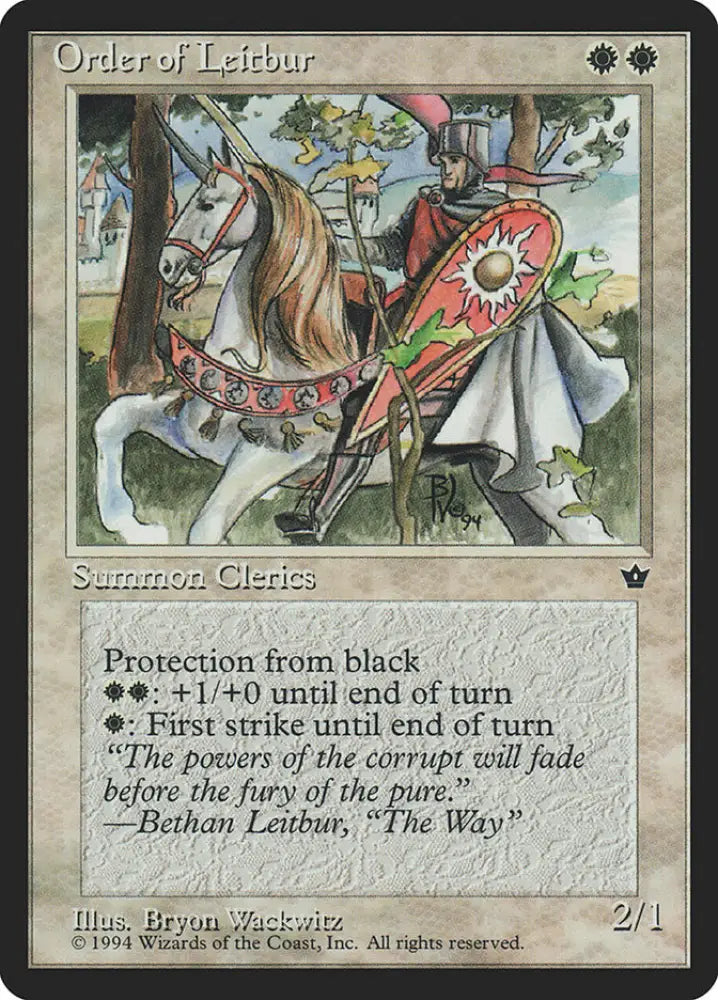 Order of Leitbur (Horse Facing Left) [Fallen Empires] - MTG Single