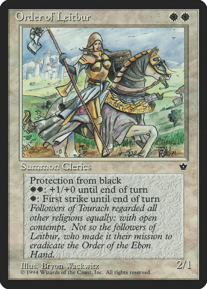 Order of Leitbur (Horse Facing Right) [Fallen Empires] - MTG Single