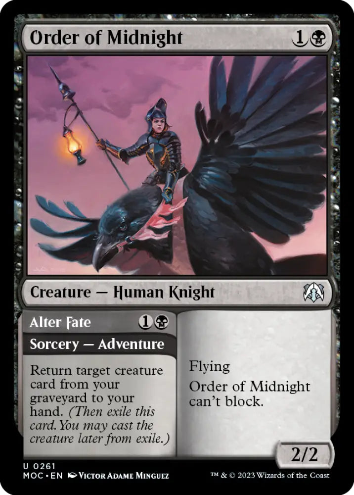 Order of Midnight // Alter Fate [March of the Machine Commander] - MTG Single