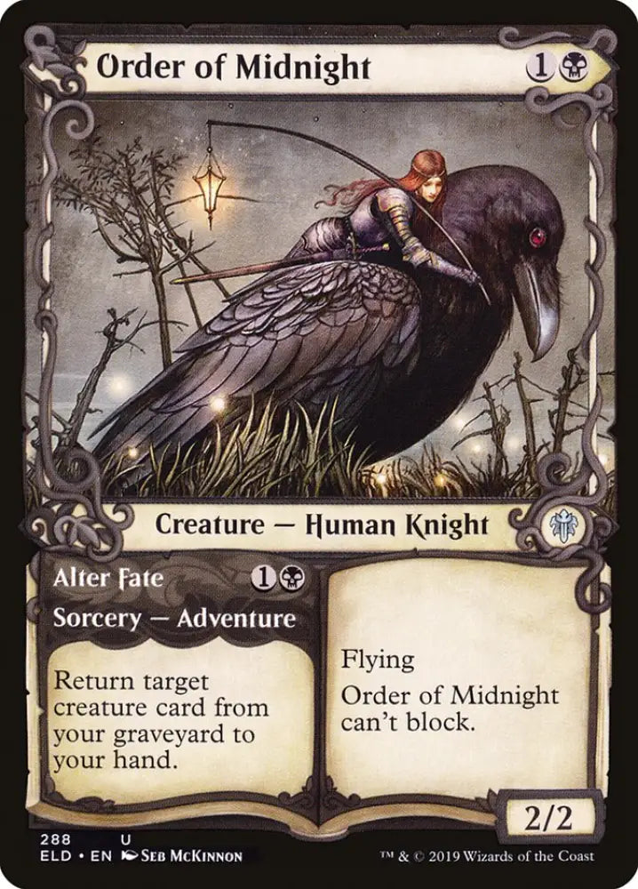 Order of Midnight // Alter Fate (Showcase) [Throne of Eldraine] - MTG Single