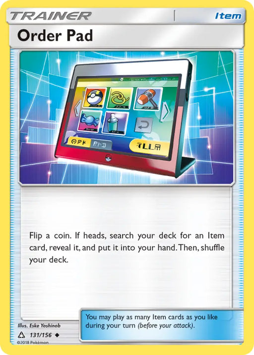 Order Pad (131/156) [Sun & Moon: Ultra Prism] - Pokemon Single