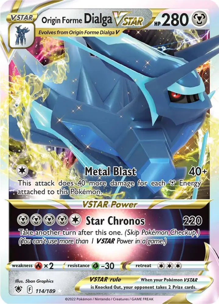 Origin Forme Dialga VSTAR (114/189) [Sword & Shield: Astral Radiance] - Pokemon Single