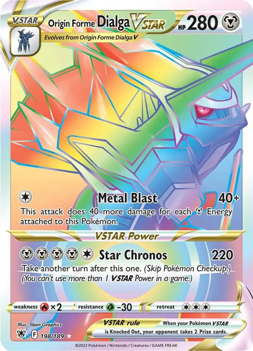 Origin Forme Dialga VSTAR (198/189) [Sword & Shield: Astral Radiance] - Pokemon Single