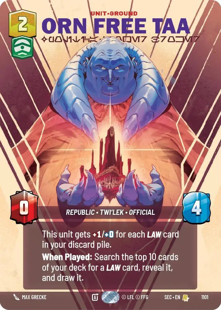 Orn Free Taa - Political Power Broker (Prestige Foil) (1101) [Secrets of Power]