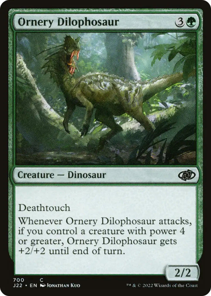 Ornery Dilophosaur [Jumpstart 2022] - MTG Single